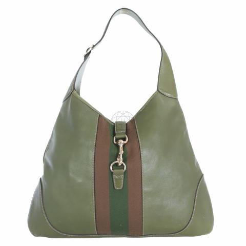 Sell Gucci Leather Jackie Shoulder Bag Green HuntStreet